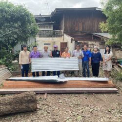 ลงพื้นที่สำรวจบ้านเรือนที่ได้รับความเสียหายจากพายุฝนฟ้าคะนอง และดำเนินการช่วยเหลือแก่ผู้ประสบภัยพิบัติเหตุวาตภัย